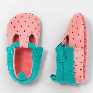 Cat & Jack Watermelon Moccasin- Baby Shoes